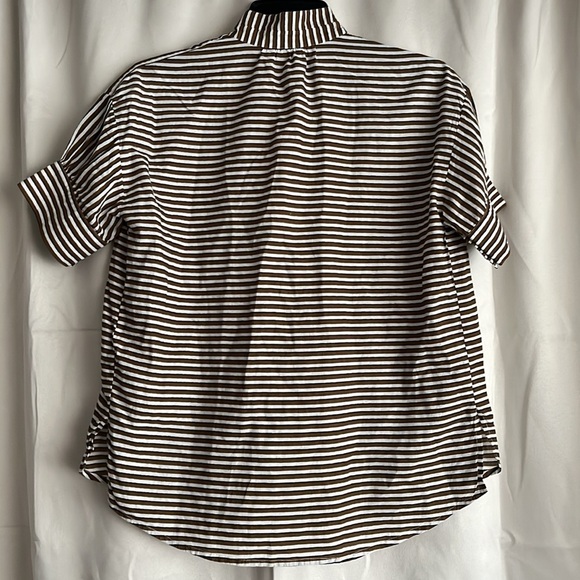 Alix of Bohemia Women's Kitsey Stripe Cotton Shirt XS - Picture 3 of 7